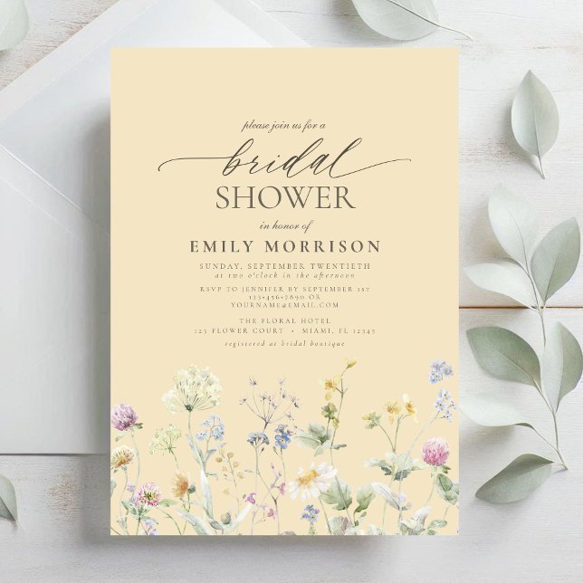 Convites Chuva de Noiva com Flores de Jardim Elegantes em A (Criador carregado)