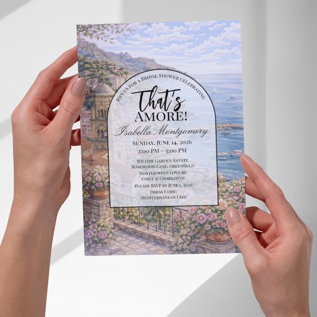 Convites Chuva de Noiva com Tema Italiano de Amalfi (Amalfi Italian Themed Bridal Shower Invitations
)