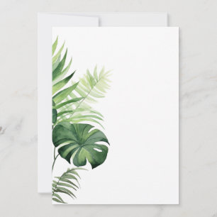 Convites Chuva de Noiva com Verdura Botânica Plantas Tropic