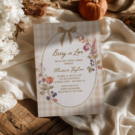 Convites Chuva de Noiva Cottage Berry in Love  Gingham