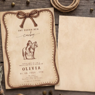 Convites Chuva de Noiva Country Western Cowboy Cavalo