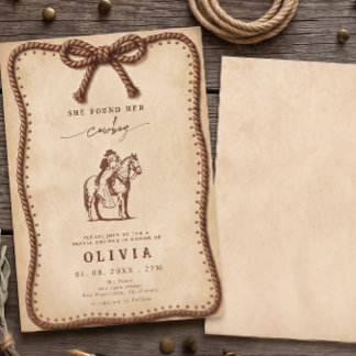 Convites Chuva de Noiva Country Western Cowboy Cavalo