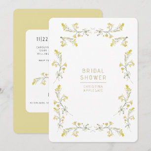 Convites Chuva de Noiva de Amarelo Flores Silvestres da Pri