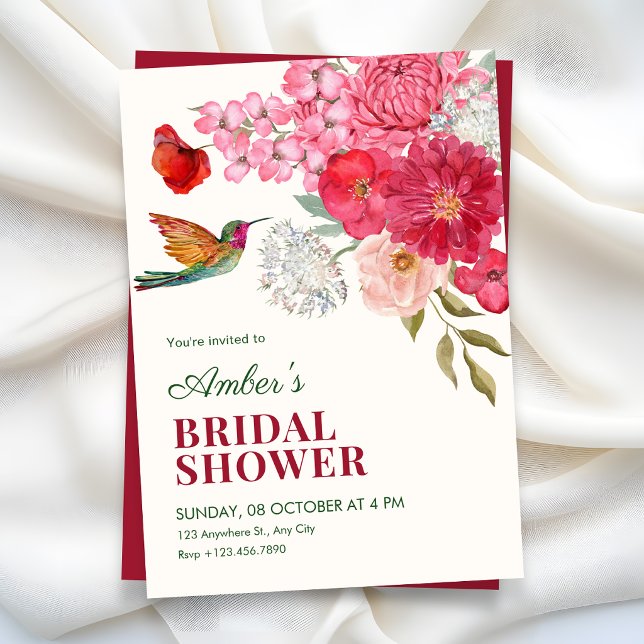 Convites chuva de noiva de arte floral (Criador carregado)