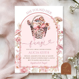 Convites Chuva de Noiva de Cogumelo Branco e Rosa