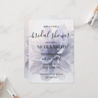 Convites Chuva de Noiva de Flor Roxa Bonita Personalizada