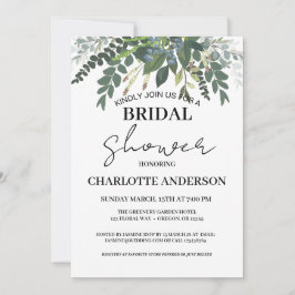 Convites Chuva de Noiva de Folhagem de Jardim Natureza Verd