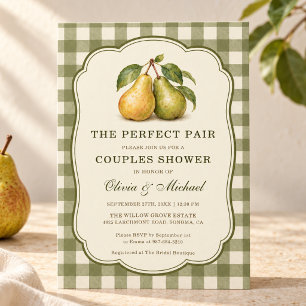 Convites Chuva de Noiva do Casal Xadrez Par Perfeito