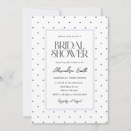 Convites Chuva de Noiva Elegante com Bolinhas