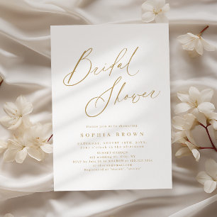 Convites Chuva de noiva elegante moderna em roteiro minimal