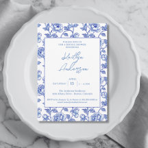 Chuva de Noiva em Chinoiserie Azul e Branco