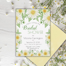 Convites Chuva de Noiva Floral Amarelo Branco Margaridas Ro