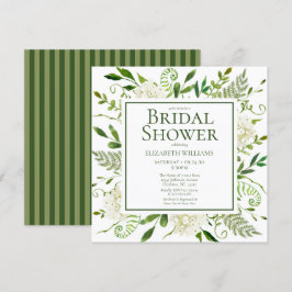 Convites Chuva de Noiva Floral Aquarela Hortênsias Brancas