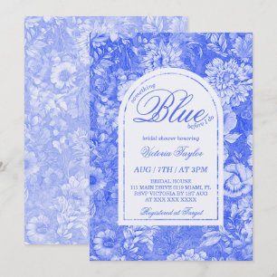 Convites Chuva de Noiva Floral Azul
