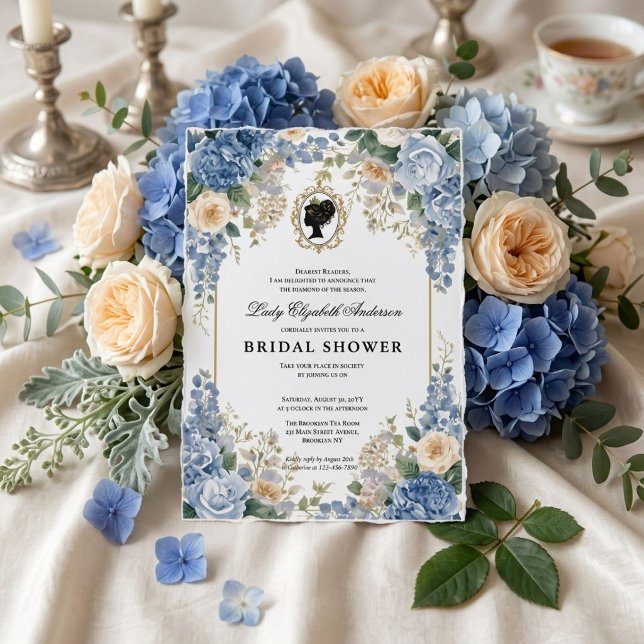 Convites Chuva de noiva floral da era Regência (Criador carregado)