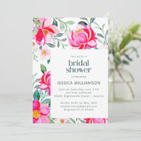 Chuva de Noiva Floral em Aquarela Rosa e Amarelo