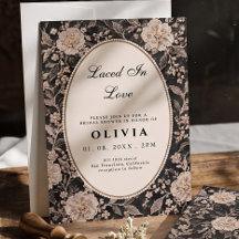 Chuva de Noiva Floral em Renda Preta Elegante