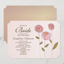 Chuva de Noiva Floral em Rose Gold Moderno e Elega