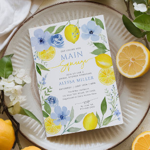 Convites Chuva de Noiva Floral Limão Main Squeeze