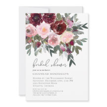Chuva de Noiva Floral Rosa e Borgonha
