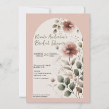 Chuva de Noiva Floral Rosa e Verde Desert Rose