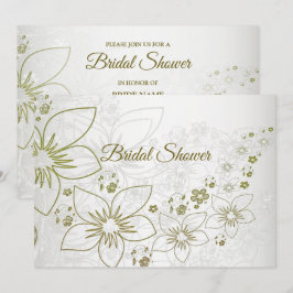 Convites Chuva de Noiva Floral Vintage Elegante