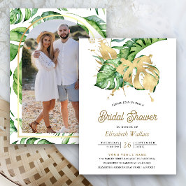 Convites Chuva de Noiva Foto Monstera Tropical Palmeira Dou