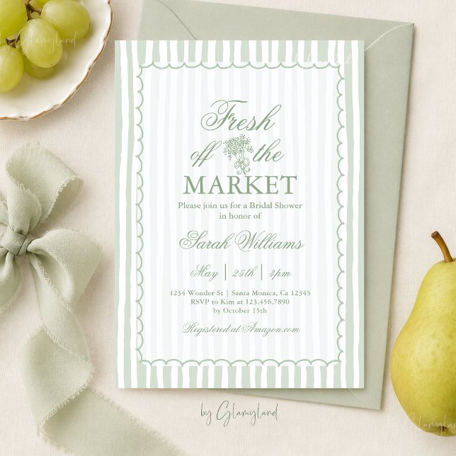 Convites Chuva de Noiva Fresh Off the Market (Criador carregado)