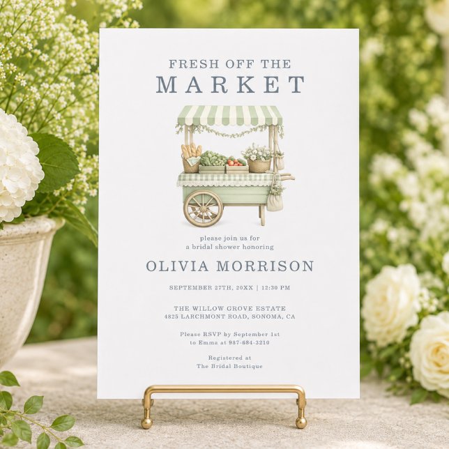 Convites Chuva de Noiva Fresh Off the Market (Criador carregado)