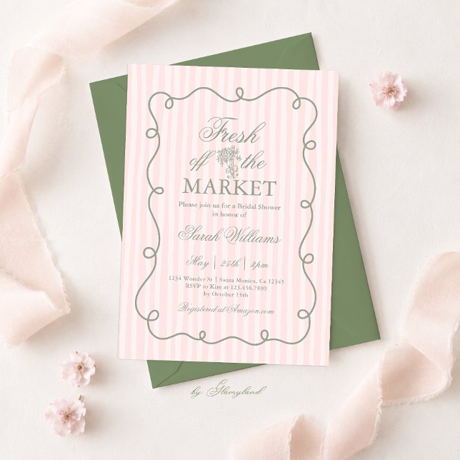 Convites Chuva de Noiva Fresh Off the Market (Criador carregado)