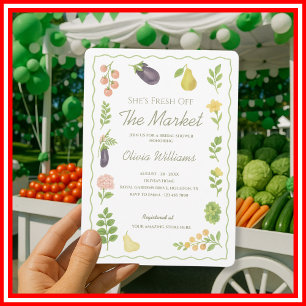 Convites Chuva de Noiva Fresh Off The Market Farmers Market