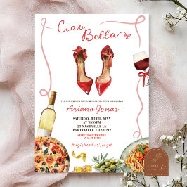 Convites Chuva de Noiva Italiana Ciao Bella
