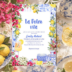 Convites Chuva de Noiva La Dolce Vita Limão Mediterrâneo
