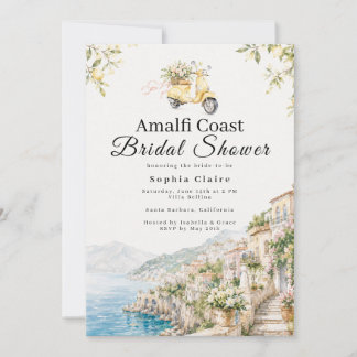 Convites Chuva de Noiva Limão Costa Amalfi Italiana