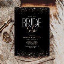 Chuva de Noiva Luxo Preto Dourado Brilhante
