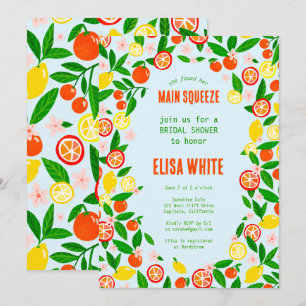 Convites CHUVA DE NOIVA MAIN SQUEEZE Citrus Summer Bright