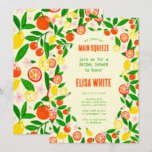 Convites CHUVA DE NOIVA MAIN SQUEEZE Citrus Summer Bright