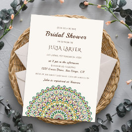 Convites Chuva de Noiva Mandala Floresta Amazônica Esmerald
