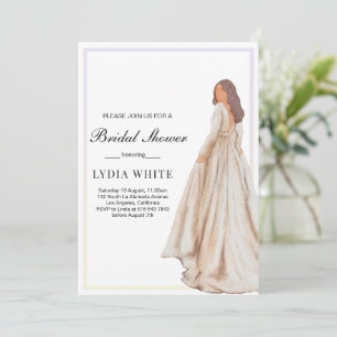 Convites Chuva de Noiva Minimalista, Chuva de Noiva Elegant