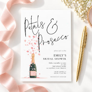 Convites Chuva de Noiva Modern Petals Prosecco
