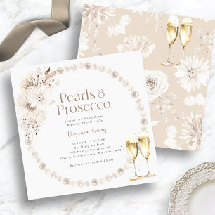 Convites Chuva de Noiva Pérolas e Prosecco