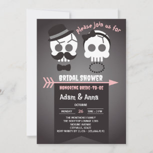 Convites Chuva de Noiva Personalizada Halloween Gótico Crân