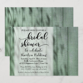 Convites Chuva de Noiva Rústica Country Casual Velha Madeir