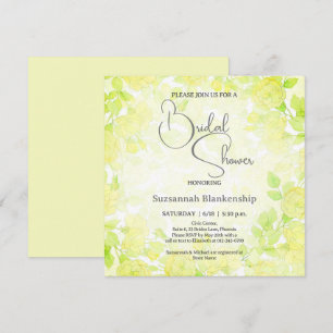 Convites Chuva de Noiva Sutil com Fundo Floral Pastel