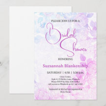 Chuva de Noiva Sutil com Fundo Floral Pastel