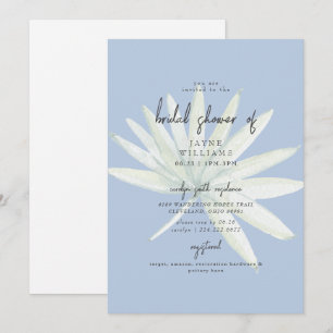 Convites Chuva de Noiva Tropical Frond Mint e Azul