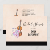 Chuva de Noiva Violino, Sapatilhas de Ballet e Bor