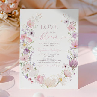 Convites Chuva de Noiva Wildflower: Boho Jardim de Verão