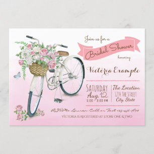 Convites Chuva de Noivas de Bicicleta Bicicleta Vintage