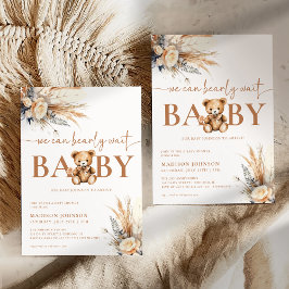 Convites Chuva de Pampas Boho Baby Shower Mal Podemos Esper